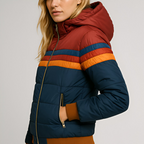 Women’s Retro Quilted Puffer Winter Coat