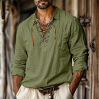 Men’s Breathable Long Sleeve Shirt – Spring and Summer Ready Green