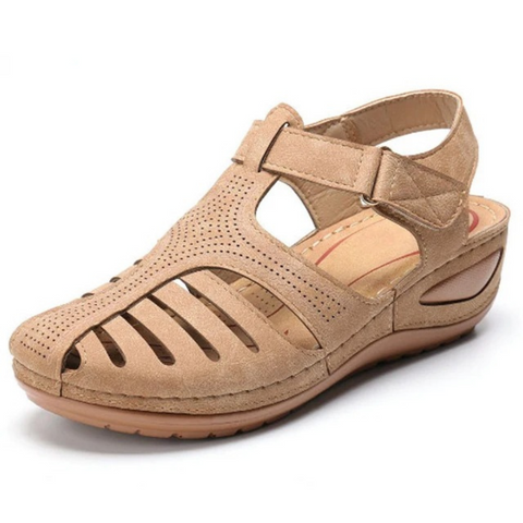 Women’s Comfortable Cutout Walking Sandals – Style for Summer Beige