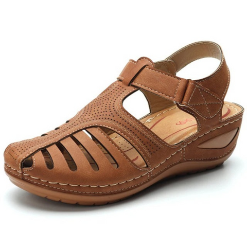 Women’s Comfortable Cutout Walking Sandals – Style for Summer Brown