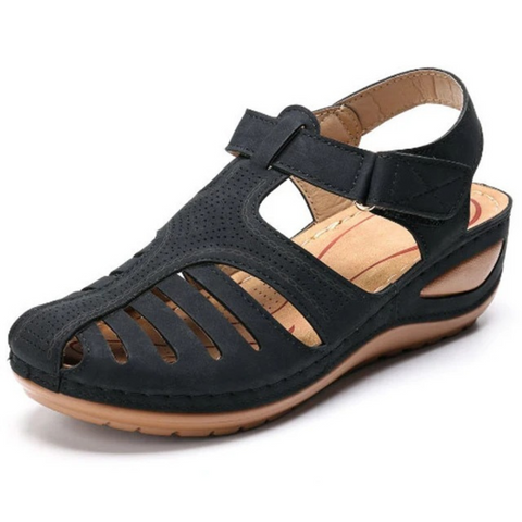 Women’s Comfortable Cutout Walking Sandals – Style for Summer Black
