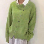Women’s Oversized Button-Front Cardigan Sweater Green