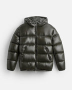 Men’s Modern Short Winter Coat Green