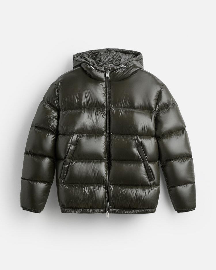 Men’s Modern Short Winter Coat Green
