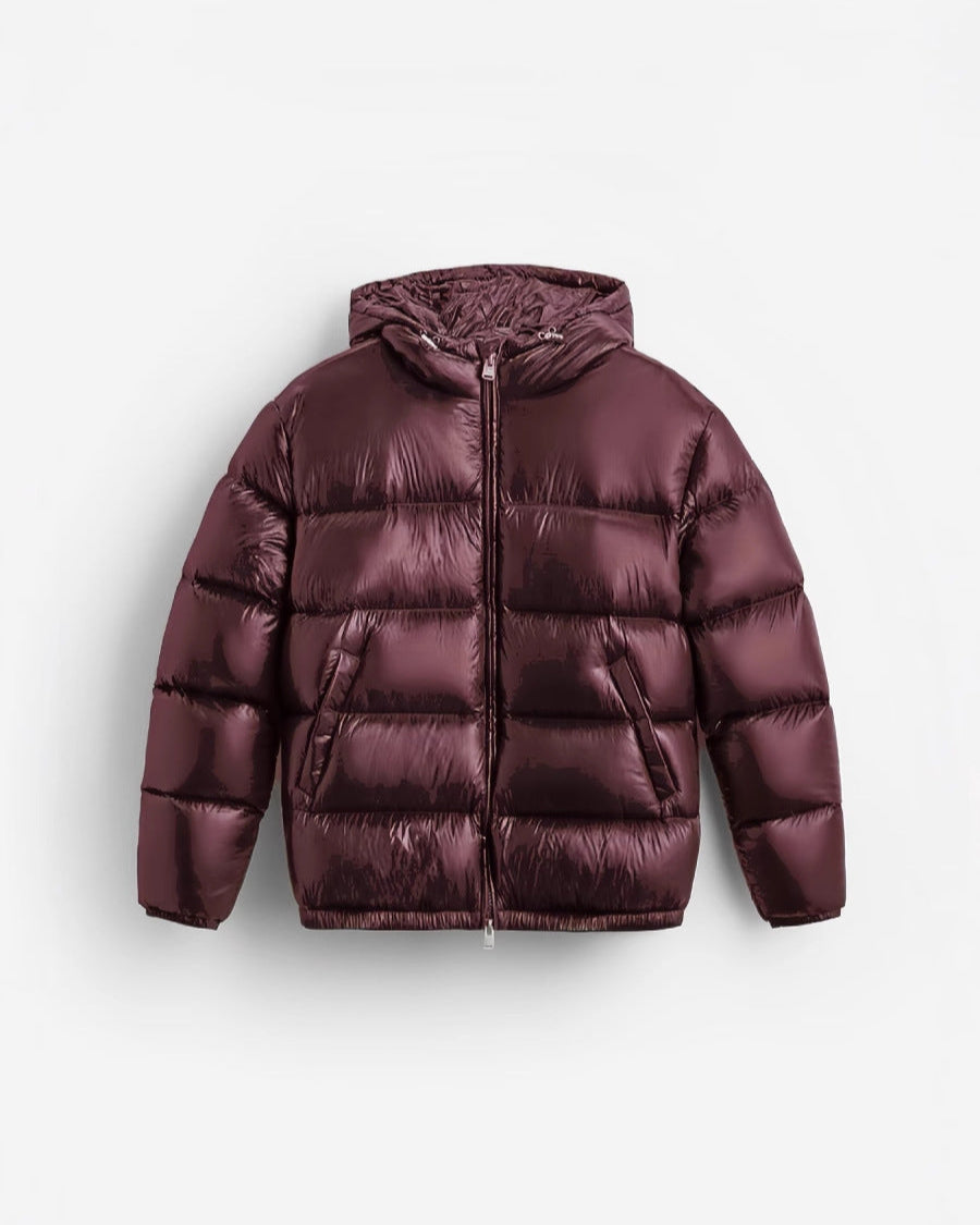 Men’s Modern Short Winter Coat Red