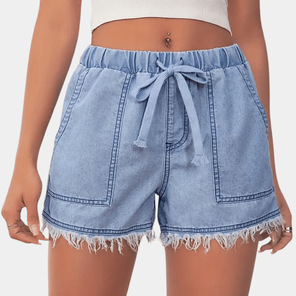 Women’s Stylish Denim Shorts – Casual Everyday Wear Light Blue