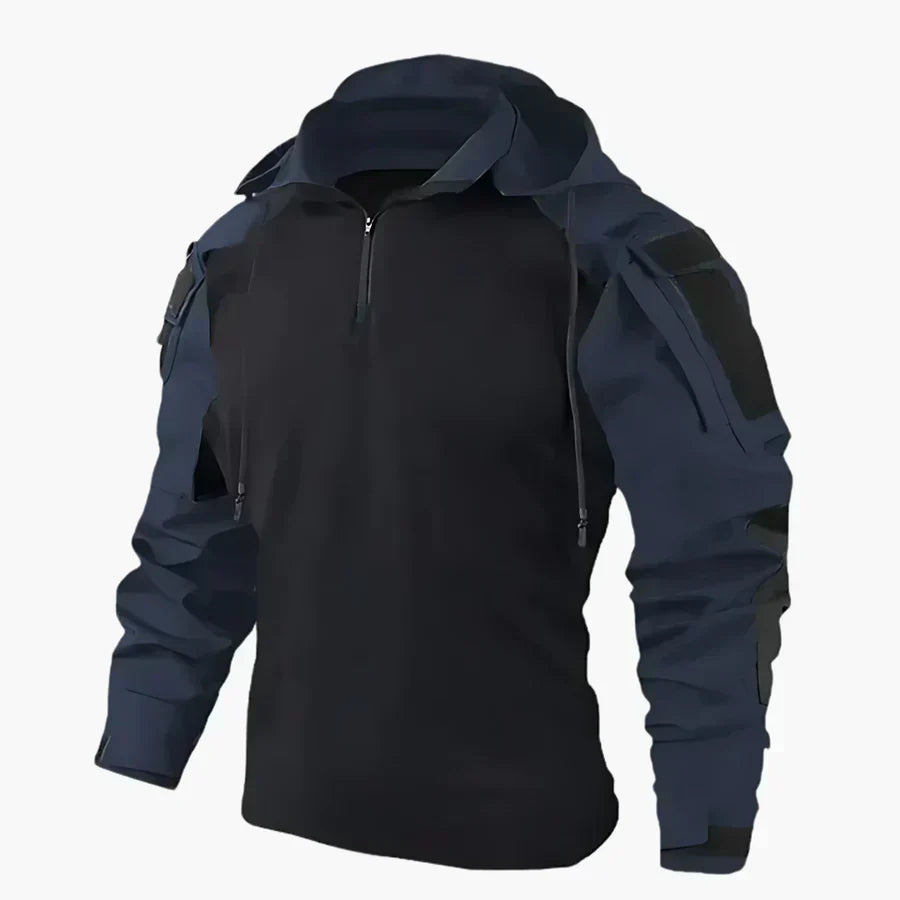 Men’s Tactical Jacket with Water-Resistant Finish Navy