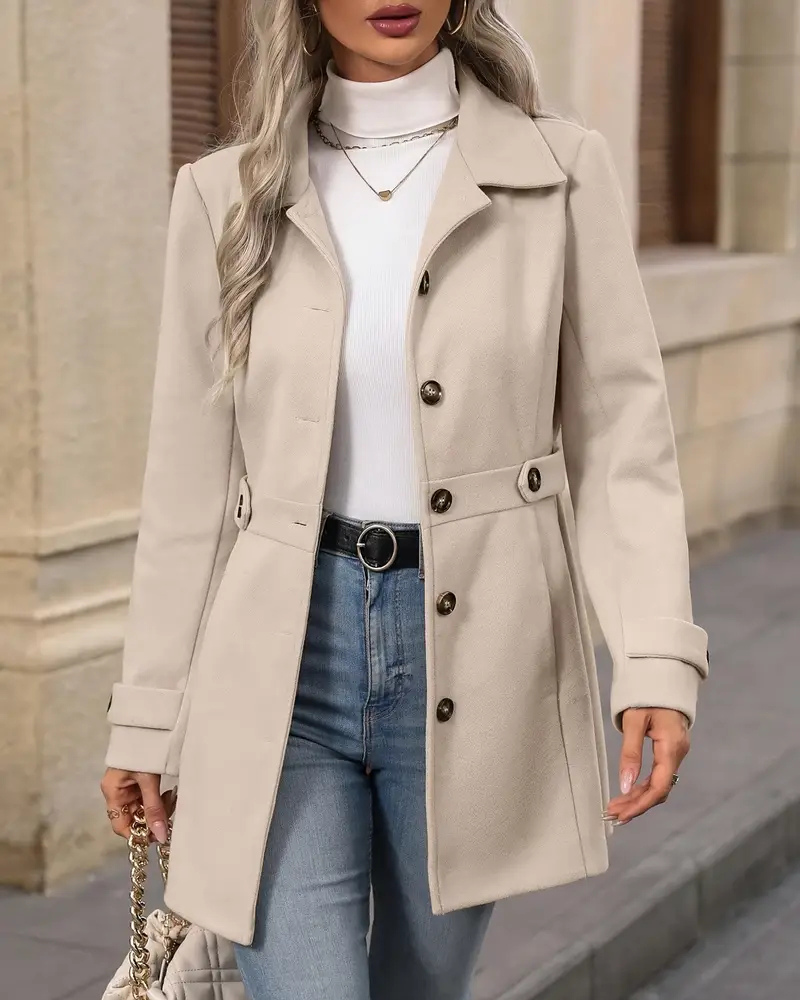 Women’s Elegant Tailored Longline Coat