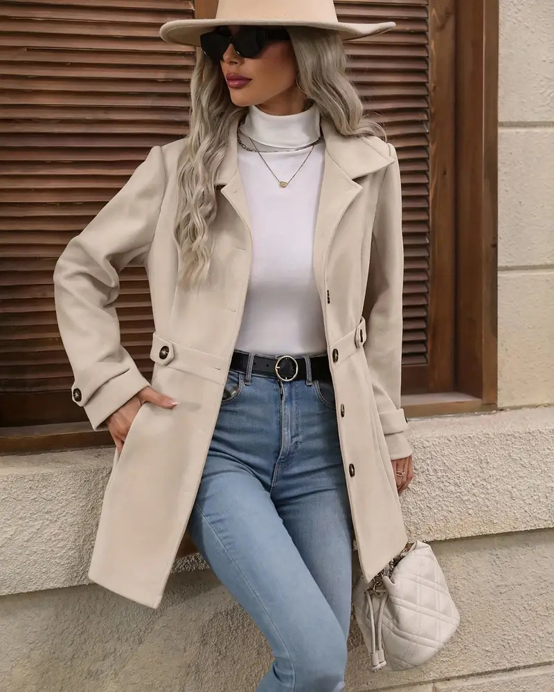 Women’s Elegant Tailored Longline Coat