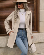 Women’s Elegant Tailored Longline Coat