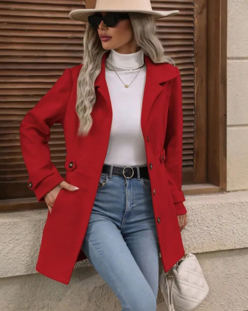 Women’s Elegant Tailored Longline Coat