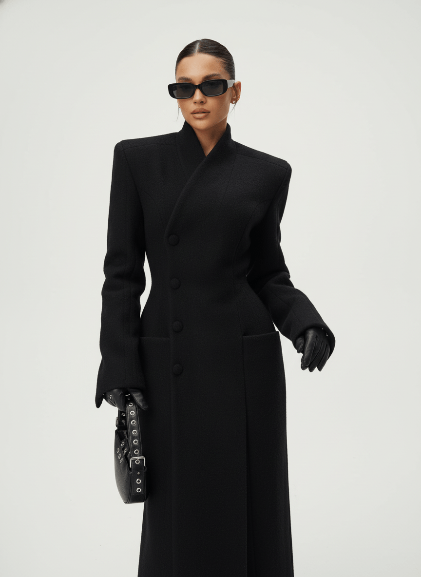Women’s Elegant Tailored Maxi Coat