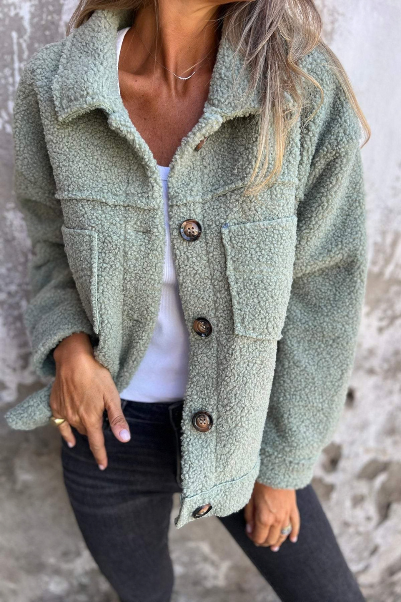 Women’s Comfortable Teddy Jacket Green