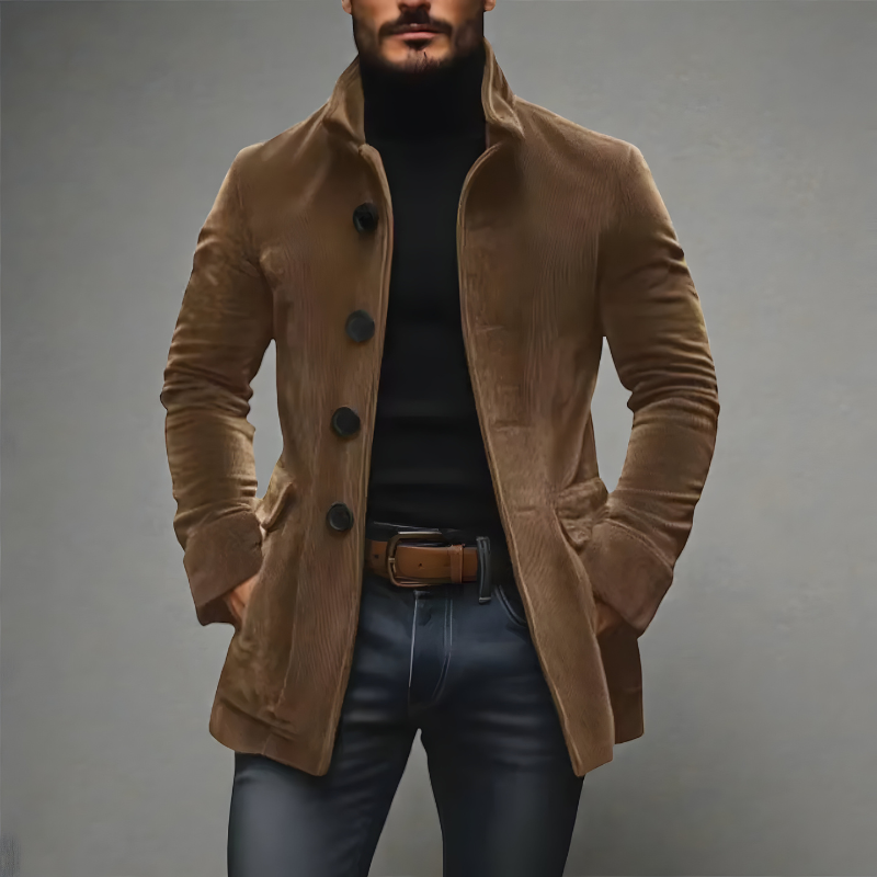 Men’s Stylish Textured Jacket Brown