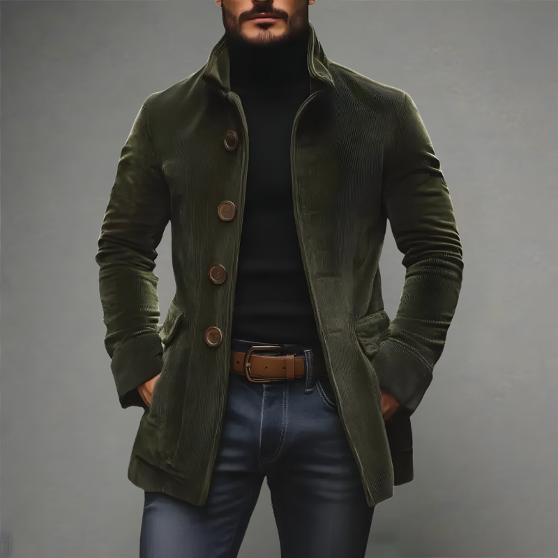 Men’s Stylish Textured Jacket Green