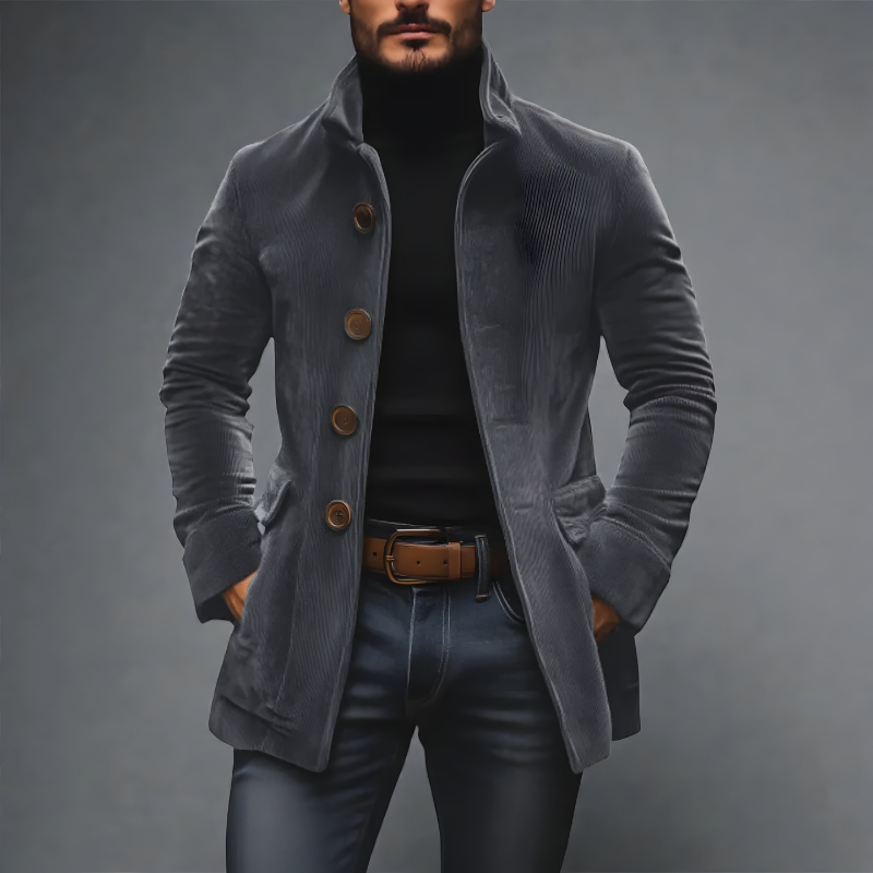 Men’s Stylish Textured Jacket Grey