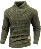 Men’s Warm Textured Knitted Jumper