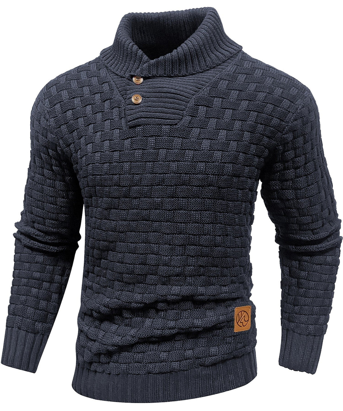 Men’s Warm Textured Knitted Jumper