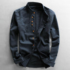 Men’s Modern Textured Overshirt Jacket Blue