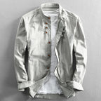 Men’s Modern Textured Overshirt Jacket Grey