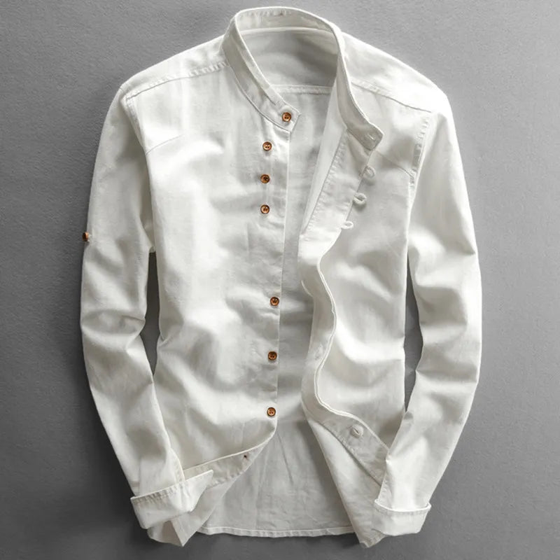 Men’s Modern Textured Overshirt Jacket White