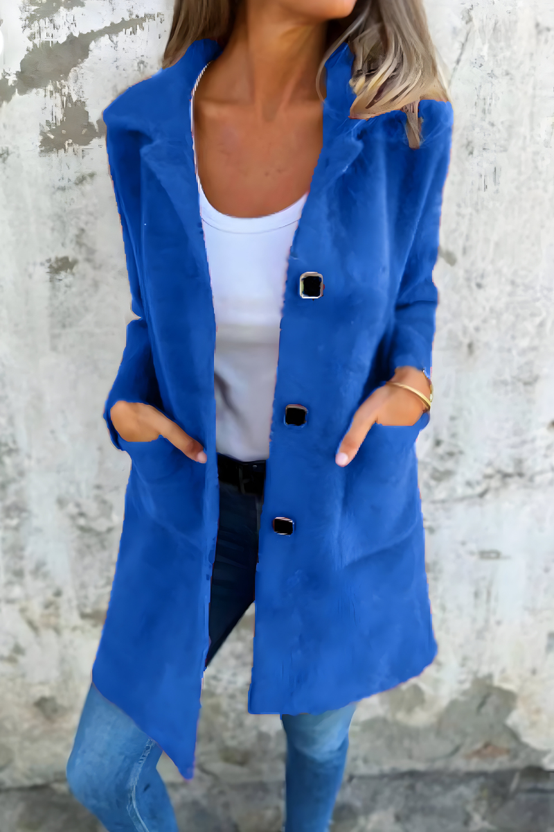 Women’s Warm Thick Autumn Coat Blue