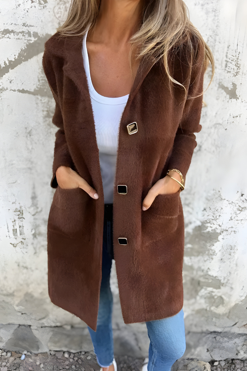 Women’s Warm Thick Autumn Coat Brown