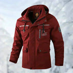 Men’s Waterproof Outdoor Rain Jacket Red