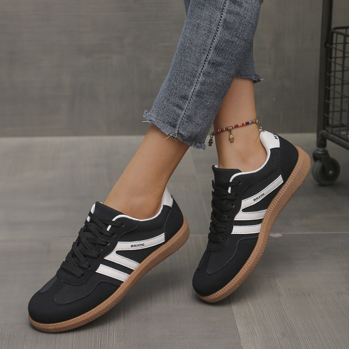 Women’s Comfortable Wide Fit Trainers Black