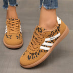 Women’s Comfortable Wide Fit Trainers Leopard Print