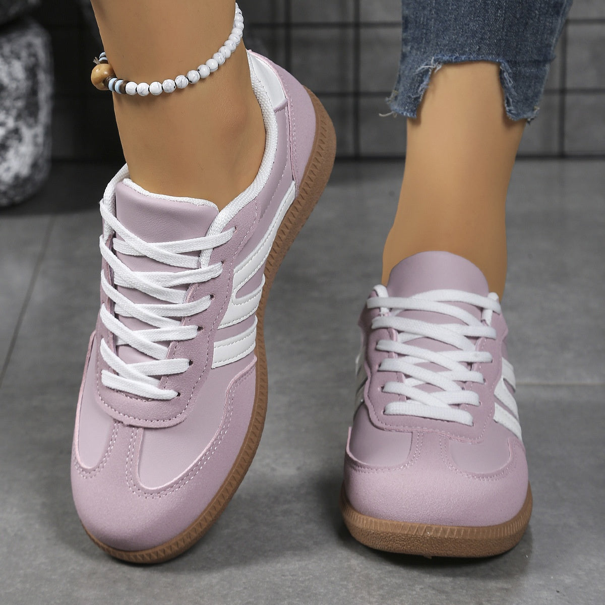 Women’s Comfortable Wide Fit Trainers Purple