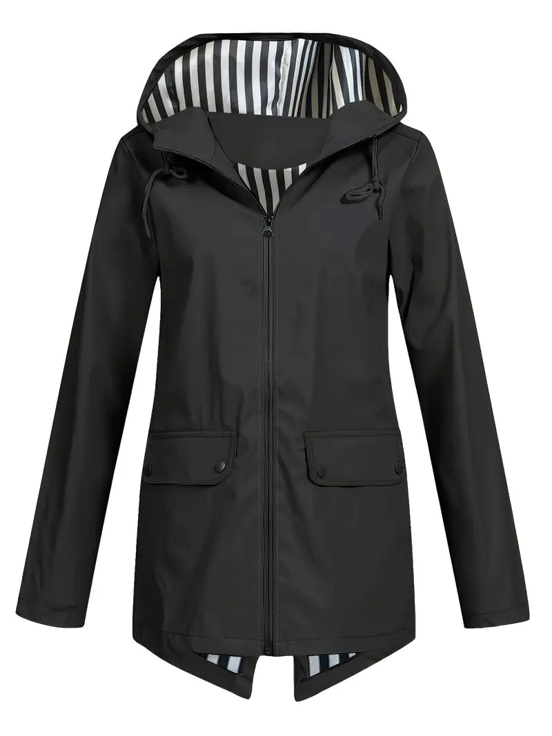 Women’s Autumn Windproof Raincoat Blue