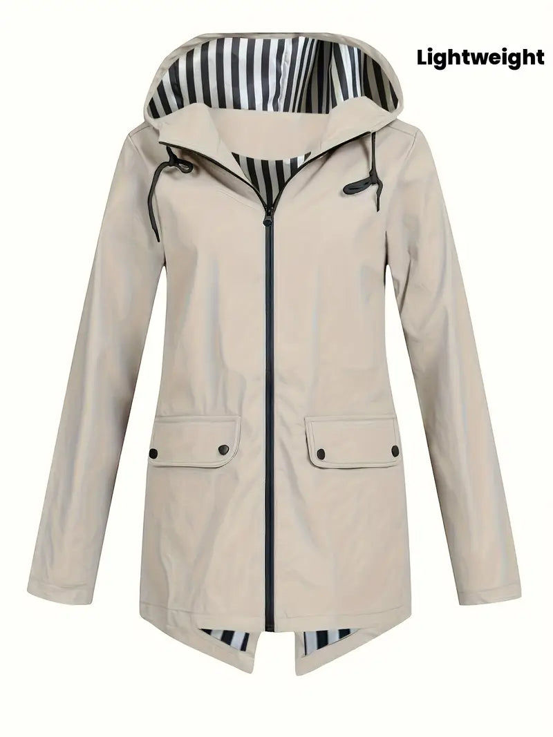 Women’s Autumn Windproof Raincoat Apricot