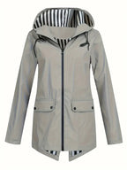 Women’s Autumn Windproof Raincoat Grey