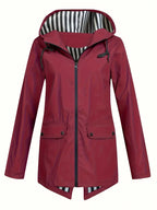 Women’s Autumn Windproof Raincoat Red
