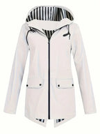 Women’s Autumn Windproof Raincoat White