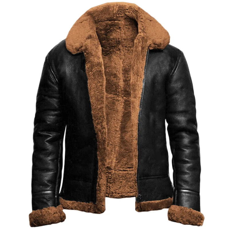 Men’s Elegant Warm Winter Coat Brown