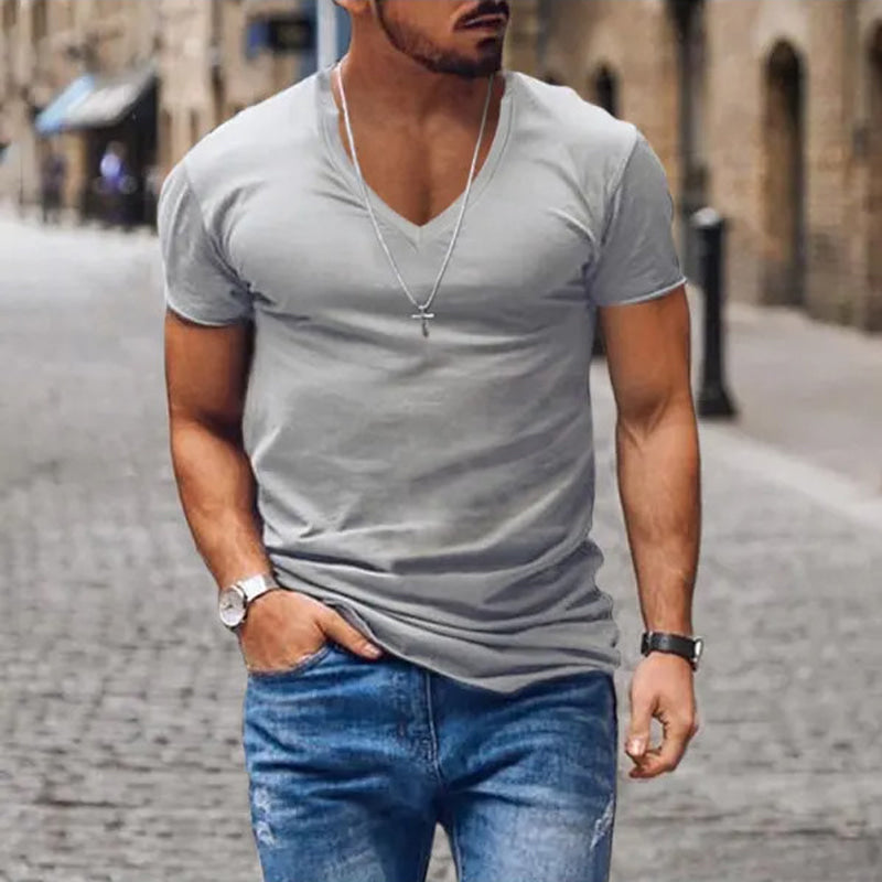 Men’s Lightweight Breathable Summer T-Shirt Grey