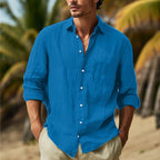 Men’s Lightweight Breathable Long Sleeve Shirt Royal Blue
