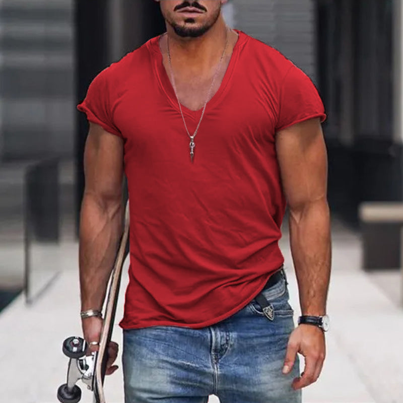 Men’s Lightweight Breathable Summer T-Shirt Red
